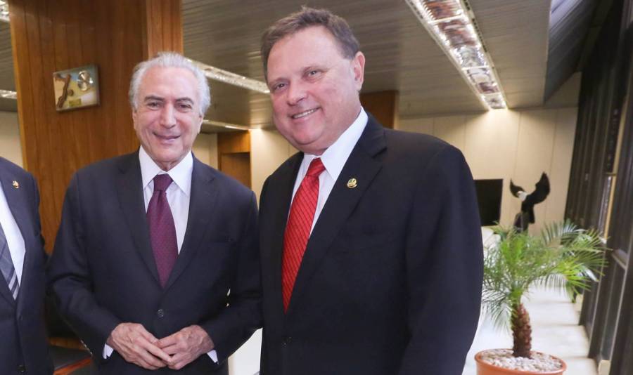 Ministros do Governo Temer Michel Temer e o senador Blairo Maggi, o -rei da soja-. R. Cunha-VPR
