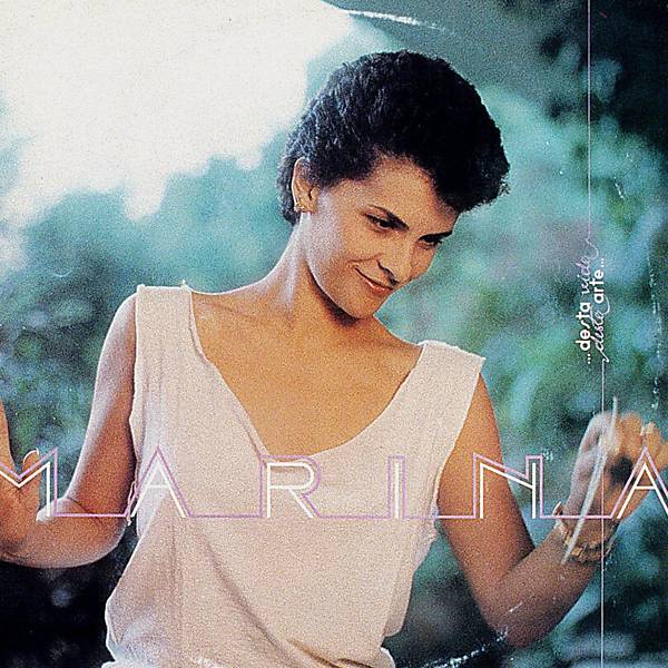 A cantora Marina Lima, na capa do disco Desta Vida, Desta Arte, em 1982
