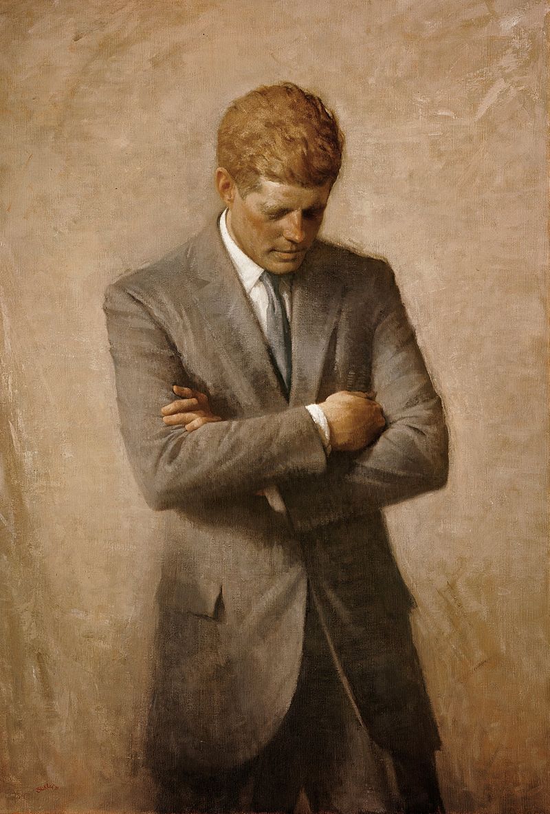 Retrato oficial de JFK da Casa Branca.