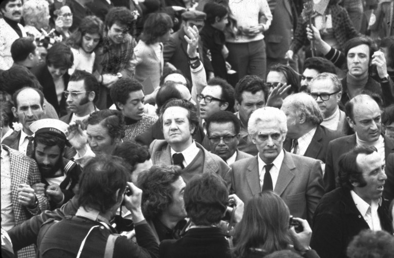 Mário Soares com Álvaro Cunhal - DR