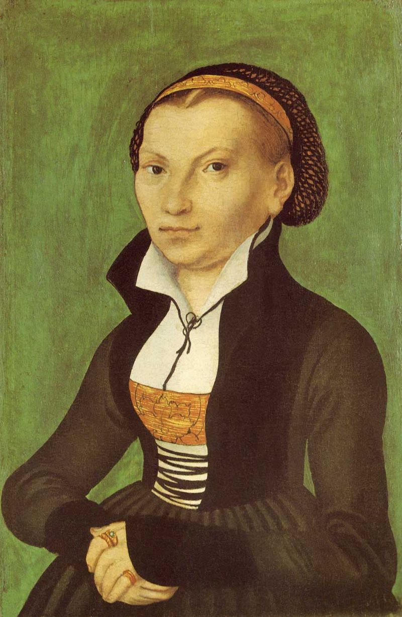 Catarina von Bora, esposa de Lutero (retrato feito por Lucas Cranach o Velho - 1526).