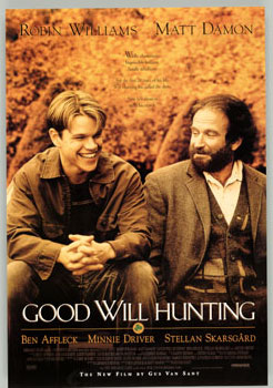 Gênio Indomável, Matt Damon, Will Hunting, Robin Williams, Sean Maguire, Ben Affleck, Chuckie, 1998, EUA, Dublado, 2