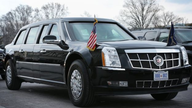 A limusine presidencial tem o apelido de "A Besta" - GETTY IMAGES