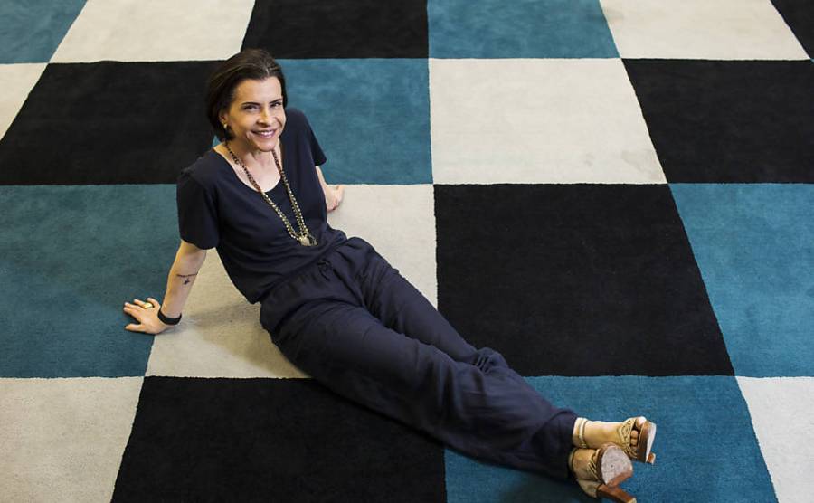 A cantora Marina Lima na unidade do Sesc na Bela Vista, após participar de bate-papo sobre sua vida e carreira