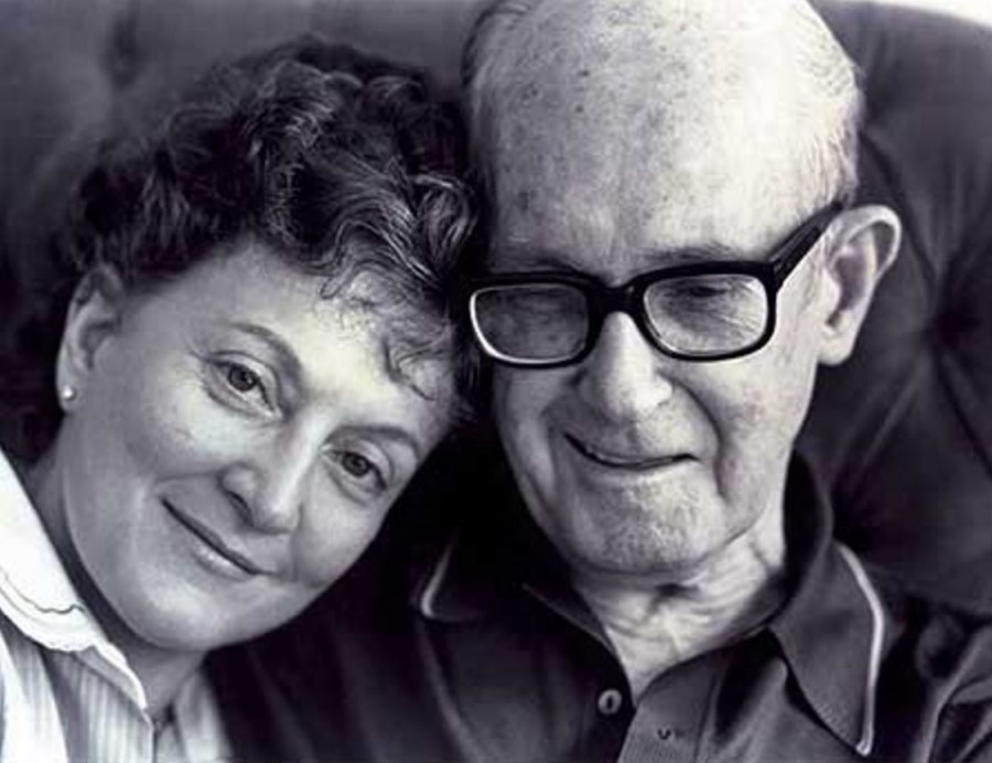 Carlos Drummond de Andrade e a filha, Maria Julieta