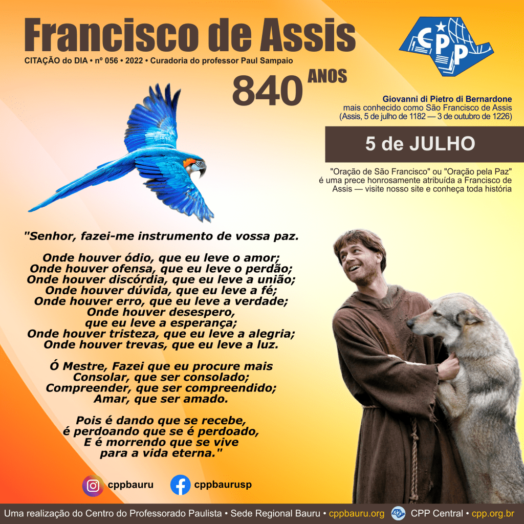 A Humildade em Pessoa • Francisco de Assis • 840&nbsp;Anos